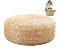 HWXZUUO Coussin de Sol Tatami des Coussins de Plancher tissés de 16 Pouces pour Le Sol de la méditation de Bouddha Coussin de Sol Confortable pour Adultes pour Adultes, Coussin de Sol Tatami