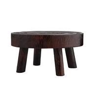 HWXZUUO Mini-tabouret en bois rond décortif, stands de plante en bois selles de jardinage plante intérieure stands jardin à grains vintage 14x9cm