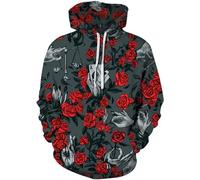 Hwycomfort Sweat à capuche fantaisie imprimé 3D Hip Hop Street Graffiti Sweatshirt décontracté avec poches pour homme, 5, Medium