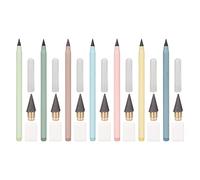 HWyndiluvian 7 ensembles de crayons sans encre aux couleurs vives, crayon durable avec gomme et étui pour stylo, pour les étudiants et les enseignants qui écrivent et peignent, crayons de coule