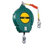HWYYLXS Ligne De Vie Auto-RéTractable, 3 M/5 M/7 M/10 M/15 M, Antichute, 140 Kg, Crochet Autobloquant, CâBle en Acier Allié, pour Travaux Publics Et Maintenance éLectrique,10m
