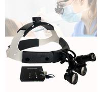 HWYYLXS Loupes Dentaires Frontales avec Lampe Frontale LED 5 W, Loupe Binoculaire, Grossissement 2,5X/3,5X en Option, Rechargeables, Design Ergonomique, Champ De Vision Clair 3.5X