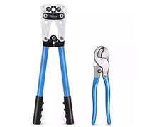 HX-50B Câble de batterie à cosse d'outil sertissage pince sertir for 6-50mm2 1-1 0AWG Avec coupe-câbles ,Robuste(HJ-130 HX-50B)