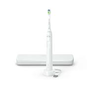 Philips Sonicare 4100 - brosse à dents électrique pour adultes avec 1 tête de brosse à dents Philips W2 Optimal White blanche, coffret de voyage fin et chargeur USB (modèle HX3683/33)