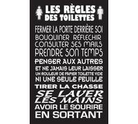 HXA DECO - Decoration Murale, Les règles des WC 1 - Tableau Deco, Fabrication française, 50x80 cm