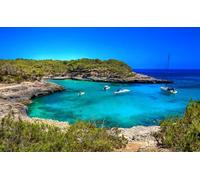 HXA DECO - Impression sur Toile, Art Mural, Tableau DecoTableau Paysage Les plages de Majorques - 80x50 cm