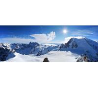HXA DECO - Impression sur Toile, Decoration Murale, Tableau Paysage Chaîne du Mont Blanc au Sommet - 80x30 cm