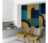 HXA DECO Papier peint graphique Blue Block - Made in France - 159x280cm