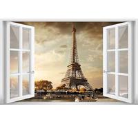HXA DECO - Tableau fenêtre deco design Paris et sa Tour Eiffel - Made in France