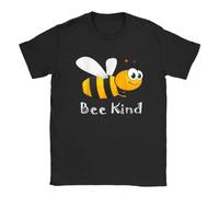 HXASKKF Bee Kind Loving Women T-Shirt Cotton Shirts for Men and Women