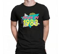 HXASKKF Men and Women Born in 1989 Retro Birthday T-Shirts Short-Sleeved Cotton Shirts