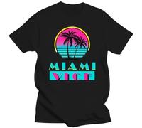 HXASKKF Miami-Vice-Tv-Series-Tv-Show-Beach-Logo-Men-S-Black-T-Shirt-Size-S-4XL.