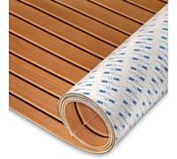 HXBYX Revêtement de sol de bateau en mousse EVA avec dos autocollant 3M pour bricolage, terrasse, bateau, feuille de teck, tapis de refroidissement antidérapant pour kayak, yacht, piscine, véhicule