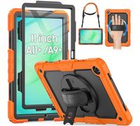 HXCASEAC Coque pour Samsung Galaxy Tab A11+ Plus 11", Protection avec Protecteur d'écran, dragonne, Porte-Stylo, Robuste et résistante aux Chocs pour Tablette Samsung A11 Plus - Orange