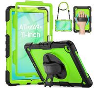 HXCASEAC Coque pour Samsung Galaxy Tab A11+ Plus 11", Protection avec Protecteur d'écran, dragonne, Porte-Stylo, Robuste et résistante aux Chocs pour Tablette Samsung A11 Plus - Vert