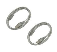 Hxchen Lot de 2 câbles USB mâle vers FireWire 4 broches vers 4 broches mâle vers mâle iLink DV Firewire 400 IEEE 1394 pour ordinateur portable PC vers caméscope JVC Sony Transparent 120 cm