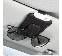 HXCVKXHI Porte Lunettes pour Pare-Soleil de Voiture pour Hyundai Tucson N-Line NX4 2021-2025, Multi Fonction Cuir Clip de Support Lunette Voiture pour Cartes, Ticke, Accessoires Interieur,Black