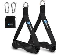 HXD-ERGO Poignées de Résistance, Poignée de Tirage Musculation Accessoire pour Machine Smith Bande de Résistance Multi Station, 2Pcs Poignee Tirage Musculation Ergonomique (Noir)