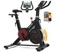 HXD-ERGO Vélo d’Appartement Magnétique Silencieux - Résistance Infinie, Structure Stable, Siège & Guidon Réglables, Écran LCD, Compatible Kinomap/Zwift, Charge 150 kg
