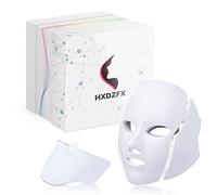HXDZFX Masque de luminothérapie faciale à LED - Masque de thérapie par lumière LED - 7 LED - Masque de soins de la peau - Lumière bleue et rouge pour l'acné - Masque de soins de la peau pour le visage
