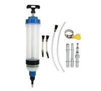 Hxenotropy Pompe extractrice de liquide 1,5 L, seringue d’extraction d’huile moteur automobile avec connecteur à dégagement rapide, pompe transparente de transfert de carburant pour véhicules