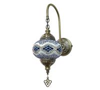 HXFFXHF (10 Couleurs Applique Murale Turque Marocaine Lampe Murale en mosaïque de Verre Lampe Murale 1 Lampe Lanterne Murale pour la décoration de la Maison Salle à Manger café Bar allée Couloir, A