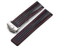 HXFFXHF 20 mm Sangle de montre Black Red Watch à fibre de carbone de 22 mm, sangle pour hommes et boucle pliante , pour étiquette Heuer 20 mm 22 mm STRAP ACCESSOIRES DE REMPLACEMENT