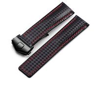 HXFFXHF 20 mm Sangle de montre Black Red Watch à fibre de carbone de 22 mm, sangle pour hommes et boucle pliante , pour étiquette Heuer 20 mm 22 mm STRAP ACCESSOIRES DE REMPLACEMENT