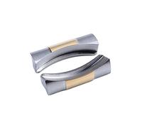 HXFFXHF 2pcs 20 mm Lien incurvé Link Endlink juste pour Watch Band pour sous-marin Watch Band Rubber Le cuir STRAP Connexion sans couture (Couleur: Matt Silver, taille: 20 mm)