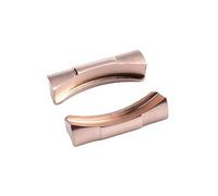 HXFFXHF 2pcs 20 mm Lien incurvé Link Endlink juste pour Watch Band pour sous-marin Watch Band Rubber Le cuir STRAP Connexion sans couture (Couleur: Matt Silver, taille: 20 mm)