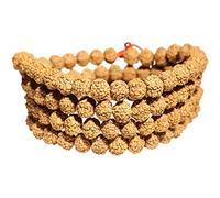 HXFFXHF 9 mm Rudraksha Mala Beads Collier 108 Bouddha Prayer Bracelet for Japa, méditation