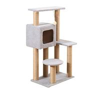 HXFFXHF Arbre à Chat Condo Grand Cadre d'escalade pour Chat Multicouche Corde en sisal Naturel Jouet pour Chat Cathead Cadre d'escalade Stable pour Chat g