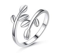 HXFFXHF Bague d'oreille ajusté, Feuilles tendres de personnalité, nouveauté de la Branche d'olive, Anneau de Doigt d'ouverture pour Le Mariage, Bijoux de fête d'anniversaire de