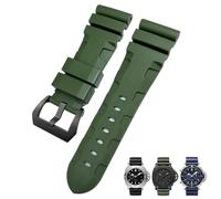 HXFFXHF Band de Montre en Caoutchouc de 24 mm 26 mm Fiénage pour Panerai Pam Silicone Blue Blue Strap Work TEPHERPHOP Bracelets Tools