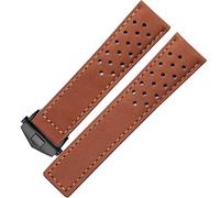 HXFFXHF Band de montre en cuir authentique pour le sangle de montre Heuer avec boucle pliante 20 mm 22 mm Bande de leathr de vache marron gris (couleur: gris noir, taille: 20 mm)