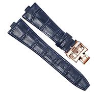 HXFFXHF Band de montre en cuir authentique pour Vacheron Constantin Série à l'étranger 4500V 5500V P47040 Boucle en acier inoxydable 25 * 8 mm Men