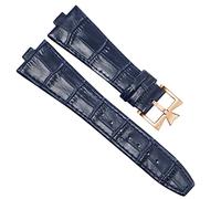 HXFFXHF Band de montre en cuir authentique pour Vacheron Constantin Série à l'étranger 4500V 5500V P47040 Boucle en acier inoxydable 25 * 8 mm Men