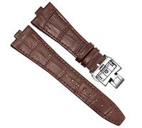 HXFFXHF Band de montre en cuir authentique pour Vacheron Constantin Série à l'étranger 4500V 5500V P47040 Boucle en acier inoxydable 25 * 8 mm Men