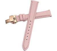 HXFFXHF Bande de montée avec sangle de remplacement en cuir en cuir en acier inoxydable rose ， rose vert-17 mm