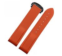HXFFXHF Bande de montre en silicone de 20 mm 22 mm pour Omega Seamaster 007 Bracelet de sangle étanche au poignet avec boucle pliante (couleur: fermoir en or de 10 mm, taille: 22 mm)