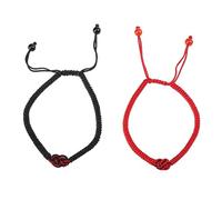 HXFFXHF Bijoux pour Filles 2pcs Couple concentrique Bracelet Bracelet tressé Bracelet artisanais Les Amoureux des Bijoux Faits à la Main Confortables Ajustement avec des extrémités d'agate