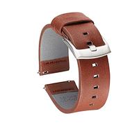 HXFFXHF Bracelet de montre en cuir véritable à libération rapide pour montre intelligente - 18 mm, 20 mm, 22 mm, 24 mm (bleu, 18 mm), 24mm