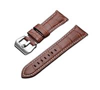 HXFFXHF Bracelet de montre en cuir véritable de 20, 22, 24, 26 mm avec boucle en métal massif (D, 24 mm), 22mm