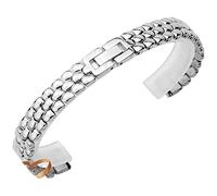 HXFFXHF Bracelet de remplacement de bracelet en or rose en argent en argent 6 8 10 12 14 mm Small Size Dial Lady Watch Chain (Couleur: Rose Gold, Taille: 14 mm)