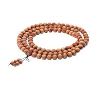 HXFFXHF Bracelet en bois naturel Arborvitae 108 perles, bouddhisme tenant un collier de perles de chapelet pour la méditation de prière, 12 mm