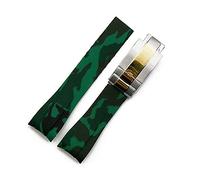 HXFFXHF Bracelet en caoutchouc de 20 mm pour homme, motif camouflage, accessoires pour montre Water Ghost GMT, bracelet de montre étanche en silicone pour homme et femme, 20 mm