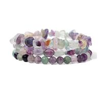 HXFFXHF Bracelet rose Set Femmes Natural Rose Crystal Bangles Stretch Stone Bracelet Yoga Femme Bijoux Men Party