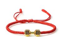 HXFFXHF Bracelets à manchette tressés, bracelet d'amitié fait à la main Bracelet motivationnelle gymnase haltères haltone tissage corde bracelets de bijoux à la mode