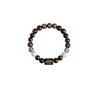 HXFFXHF Bracelets de fengshi perlé naturels, Crystal d'énergie Cinq Dieux de Richesse Bracelets Bracelets attirent Le Bracelet Extensible en Cristal Blanc Chanceux pour Les Hommes soulagent Le