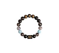 HXFFXHF Bracelets de fengshi perlé naturels, Crystal d'énergie Cinq Dieux de Richesse Bracelets Bracelets attirent Le Bracelet Extensible en Cristal Blanc Chanceux pour Les Hommes soulagent Le